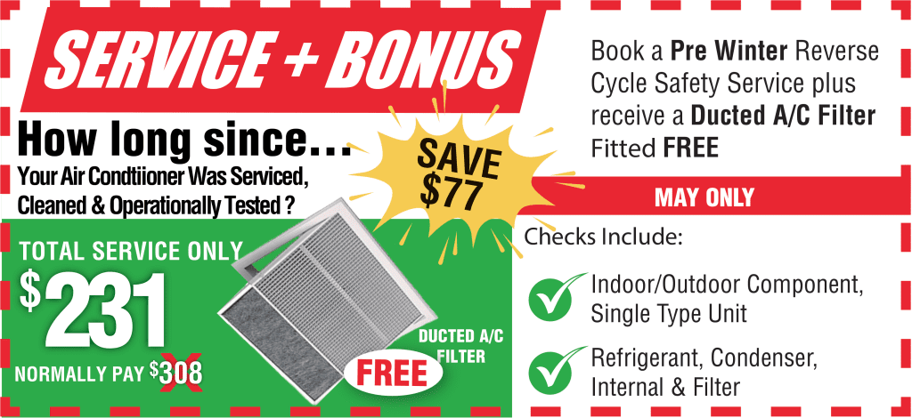 Ducted AC Filter Service Bonus